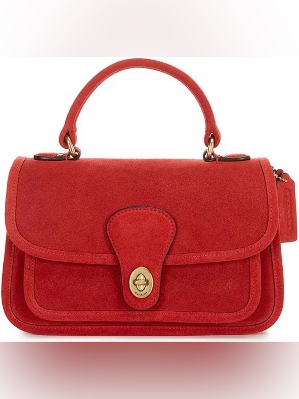 COACH Metropolitan 24 in Candy Apply Red Seude